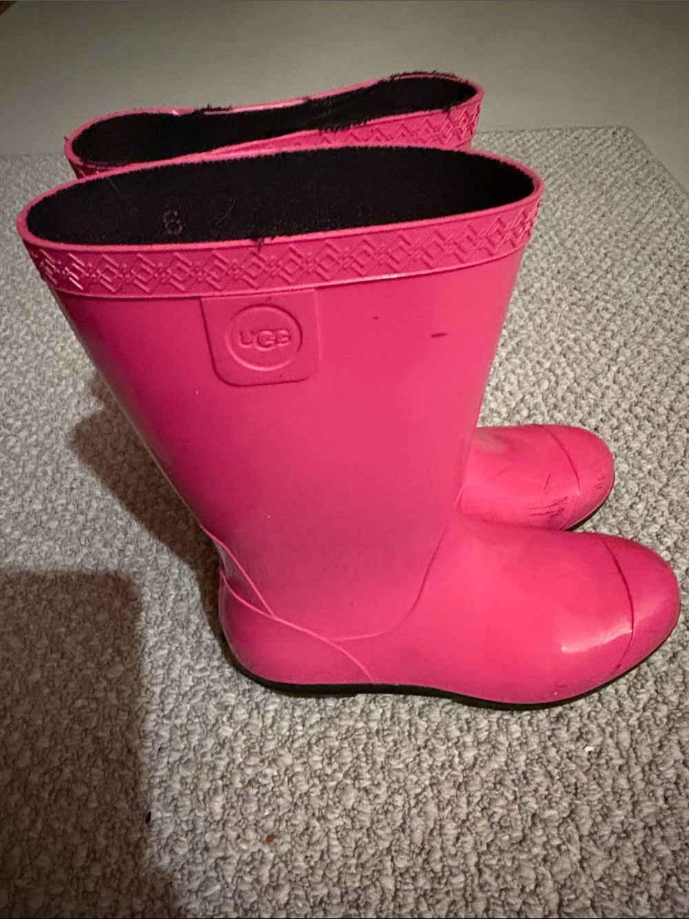 UGG Hot Pink Women's Rain Boots - Picture 3 of 4